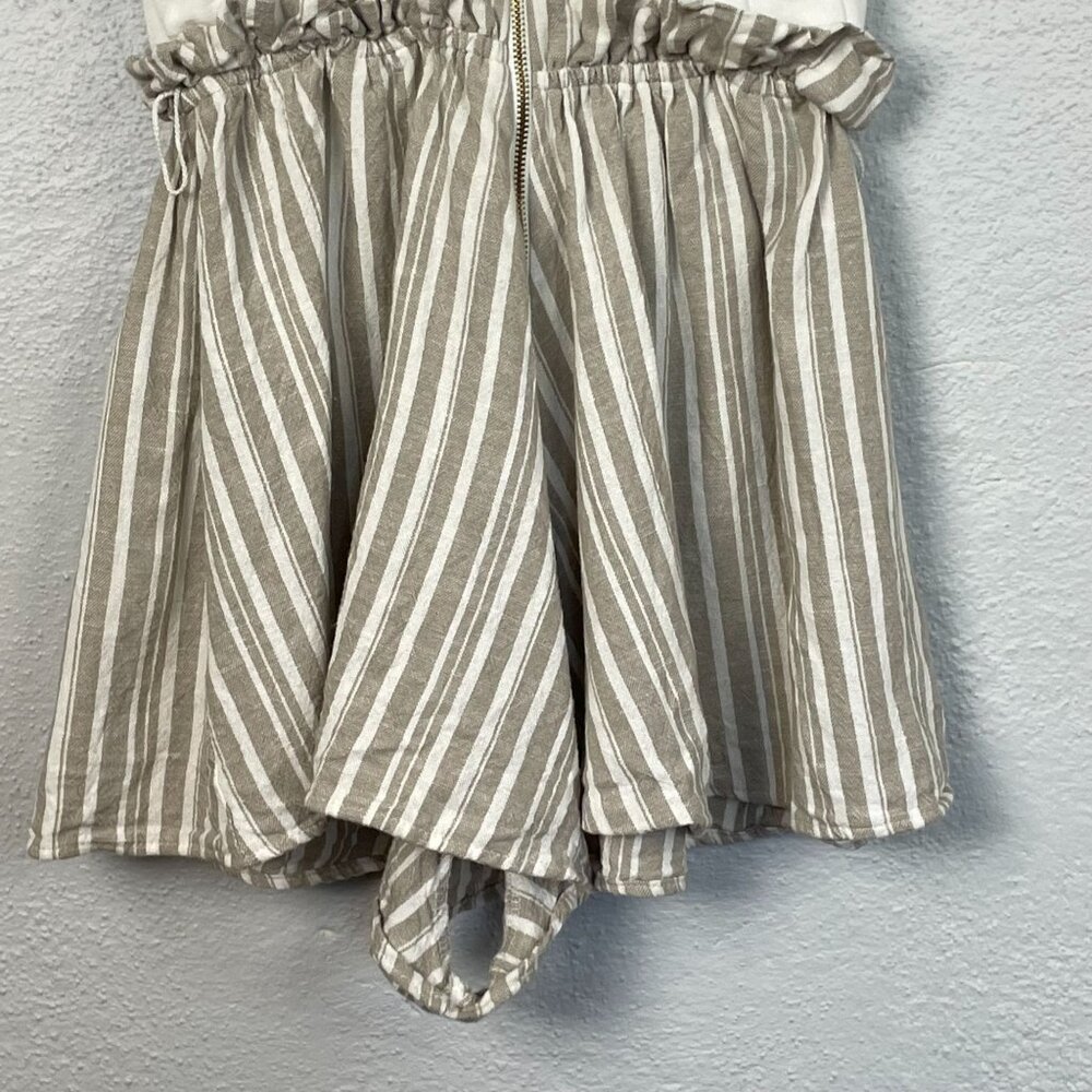 Altar'd State Women's Striped Bottom Linen Blend Sleeveless Shorts Romper Size S - Picture 4 of 7